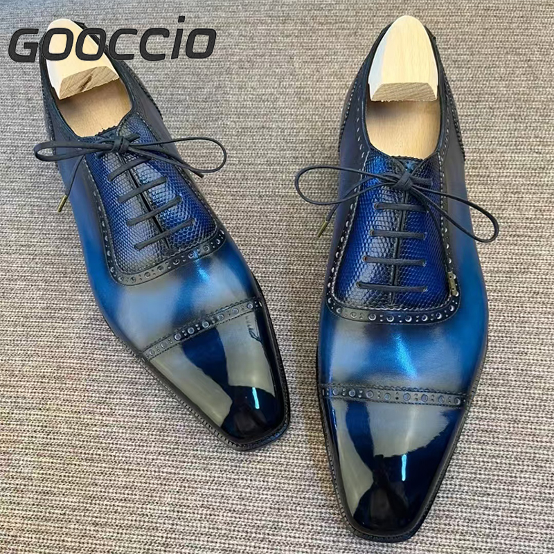 GS192 Prenium Calf Skin Dress Shoes/Oxford Shoes For Men GOOCCIO   