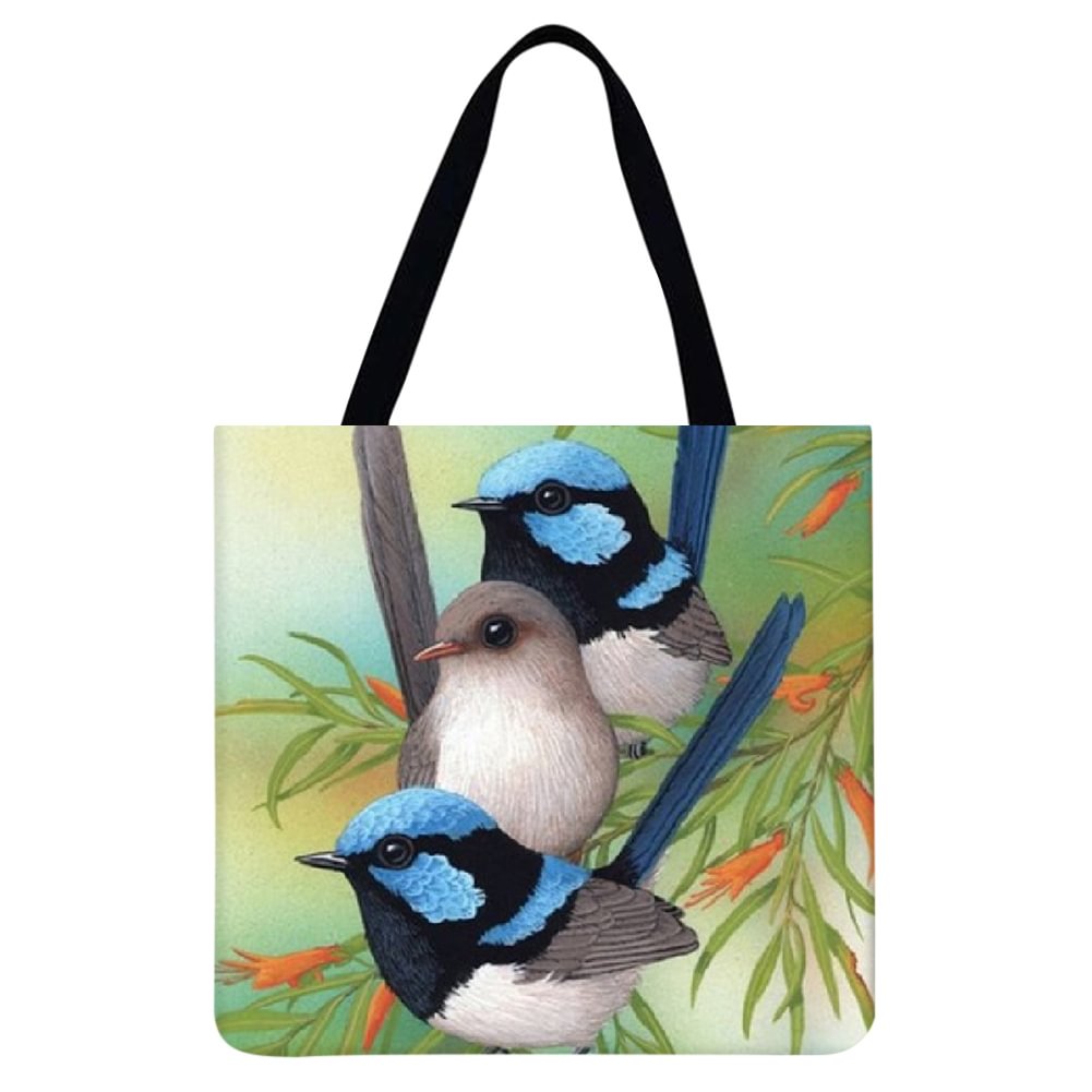Linen Tote Bag -  Three Birds