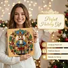 (25x25cm)DIY Pearl Painting Xmas Framed Handmade Pearl Material Art Kit Living Room Decor