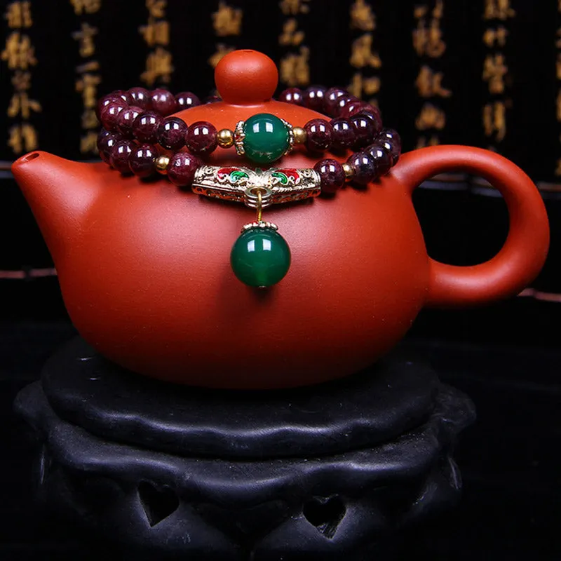 Natural Garnet Blessing Bracelet