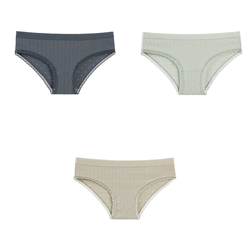 3 Pieces Underwear For Woman Female Panties Cotton High Quality Soft Briefs For Woman Underwear Cotton Free Shipping BANNIROU