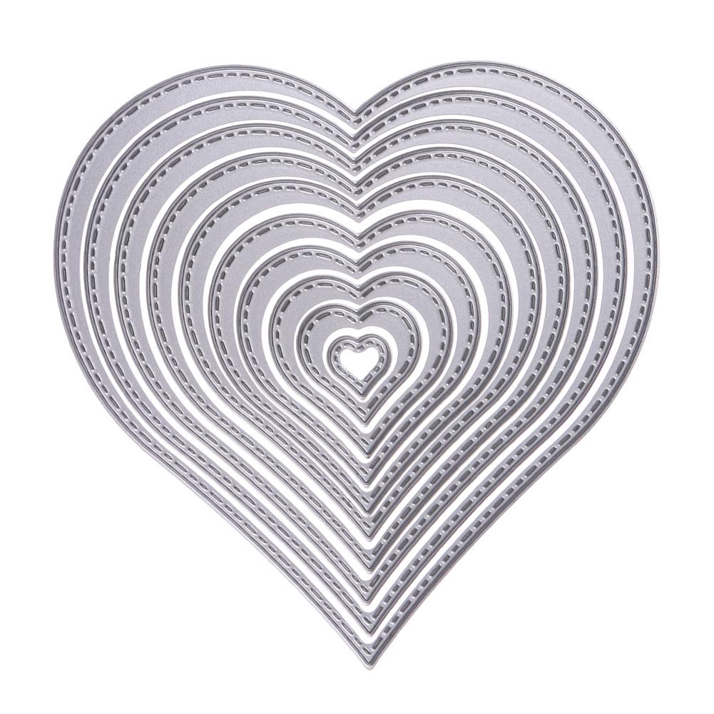 

10pcs Heart - Paper Craft Cutting Dies, 501 Original