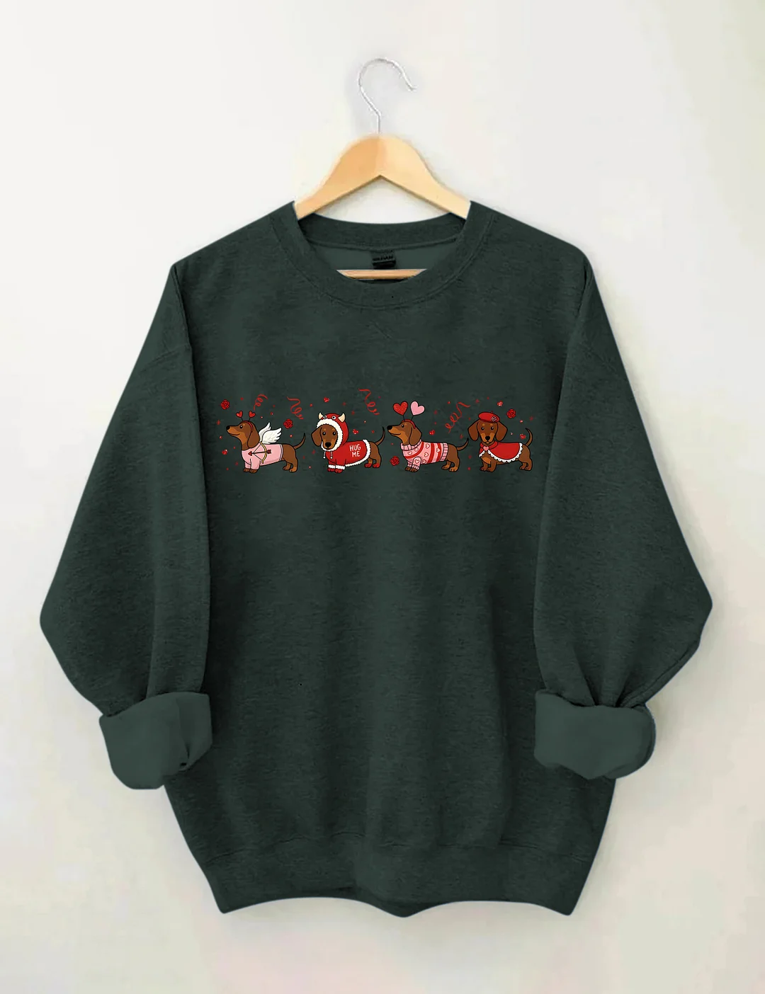 Valentines Cute Dachshund Sweatshirt