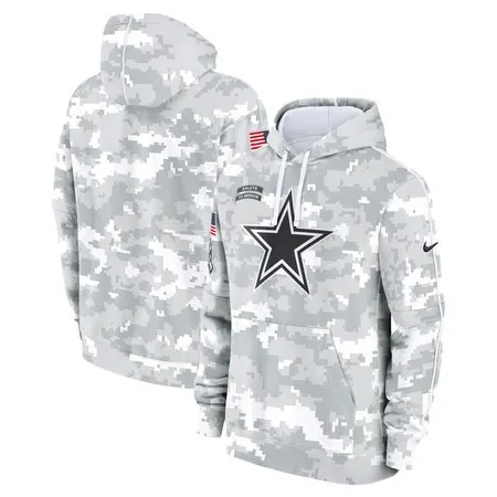 Men's Dallas Cowboys  Arctic Camo 2024 Salute To Service Big &amp; Tall Club Fleece Pullover Hoodie