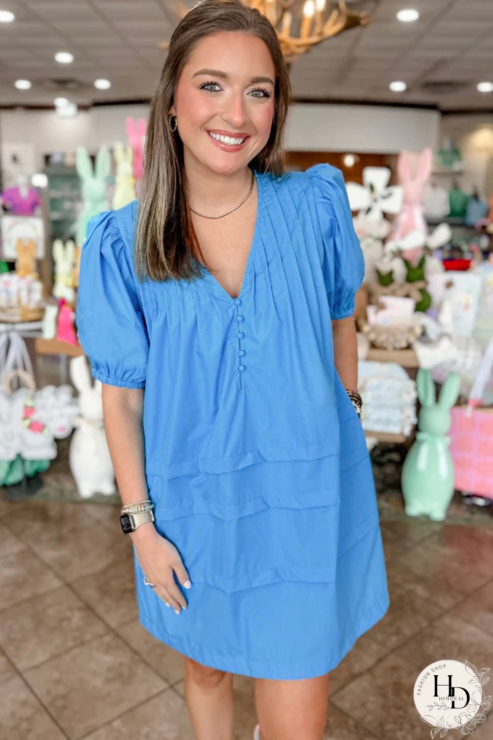 Relaxed Fit V-Neck Summer Dress