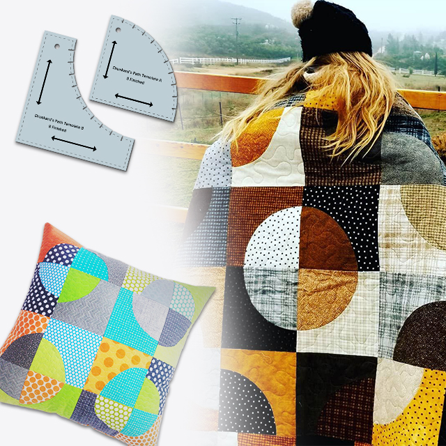 Drunkards Path Quilt Block Template——With Tutorial