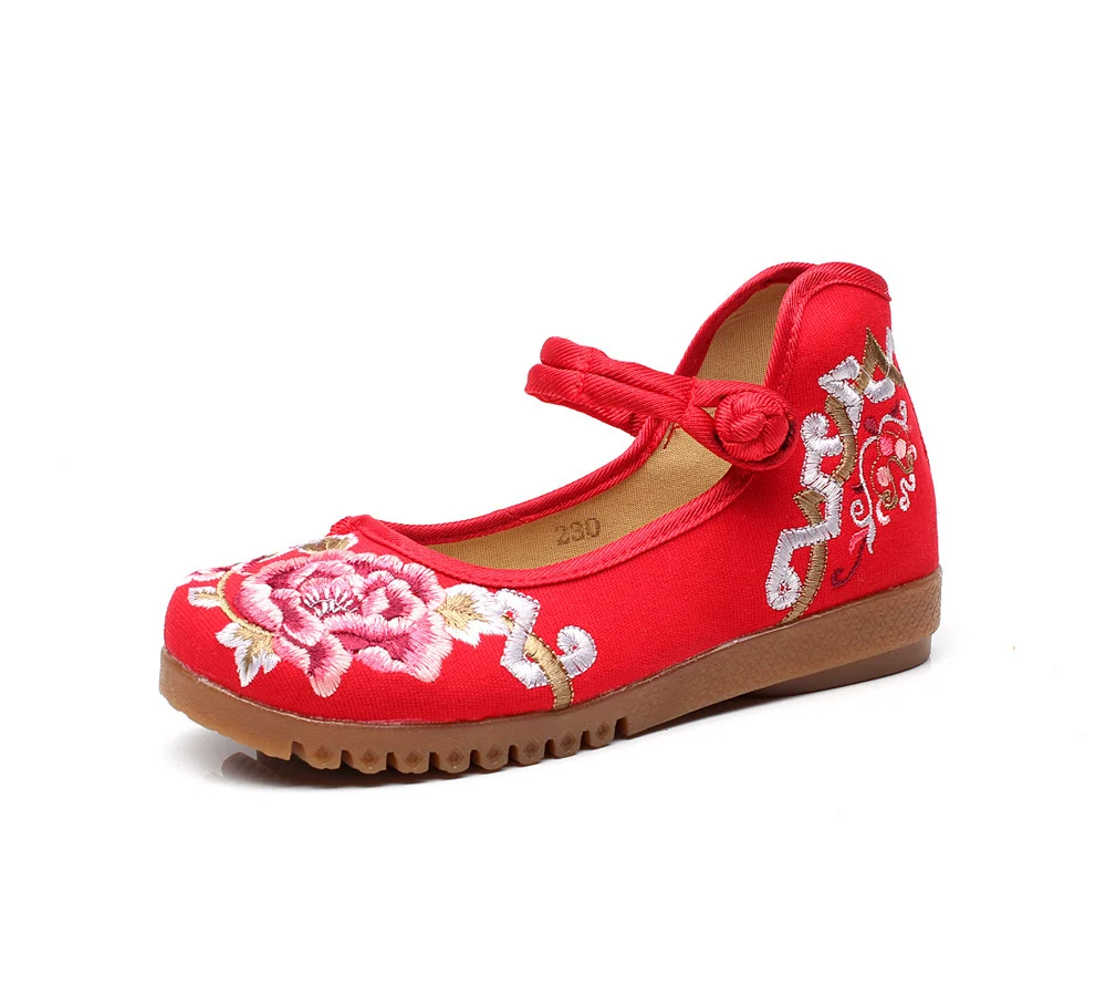 Zingj Zingj Shoes Beef Tendon Bottom Loose Fat Feet Large Size Women's Shoes Middle-Aged And Elderly Mother Shoes Embroidered Cloth Shoes Single Shoes