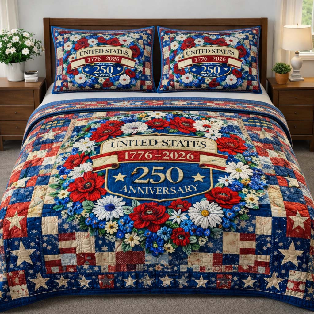 Patriot Legacy 3-Piece Quilted Bedding Set GFTOQA2122