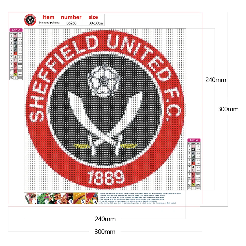 Diamond Painting - Full Round Drill - Sheffield United F.C.(Canvas|30*30cm)