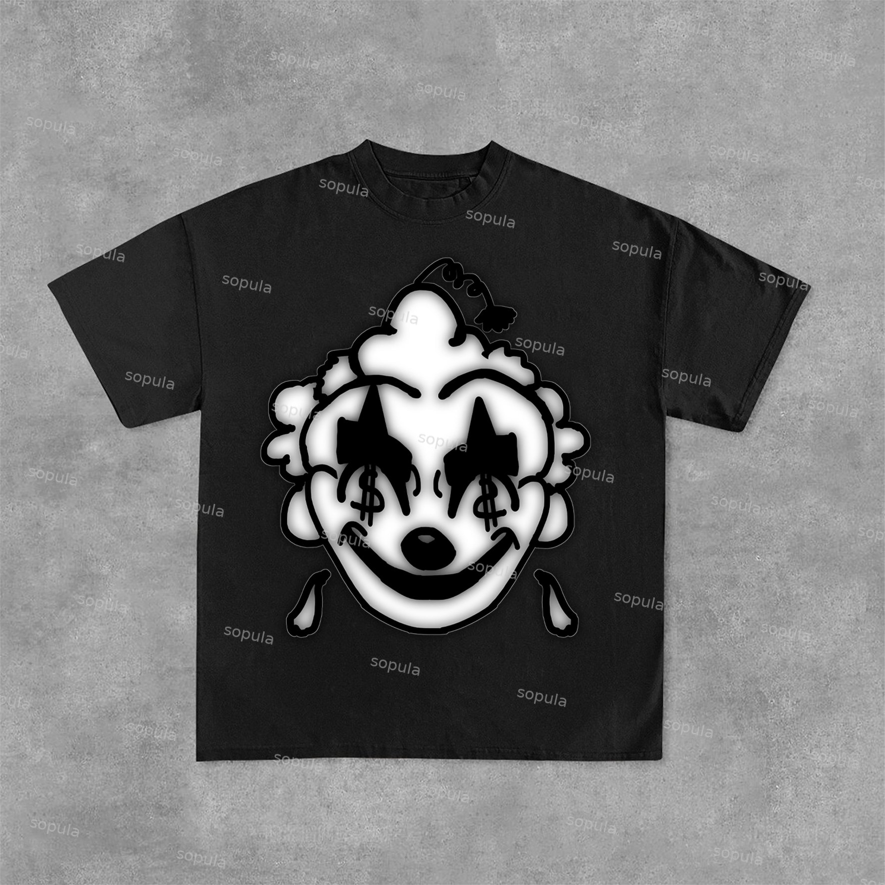 Unisex Clown Graphic Print Cotton T-Shirt - SOPULA