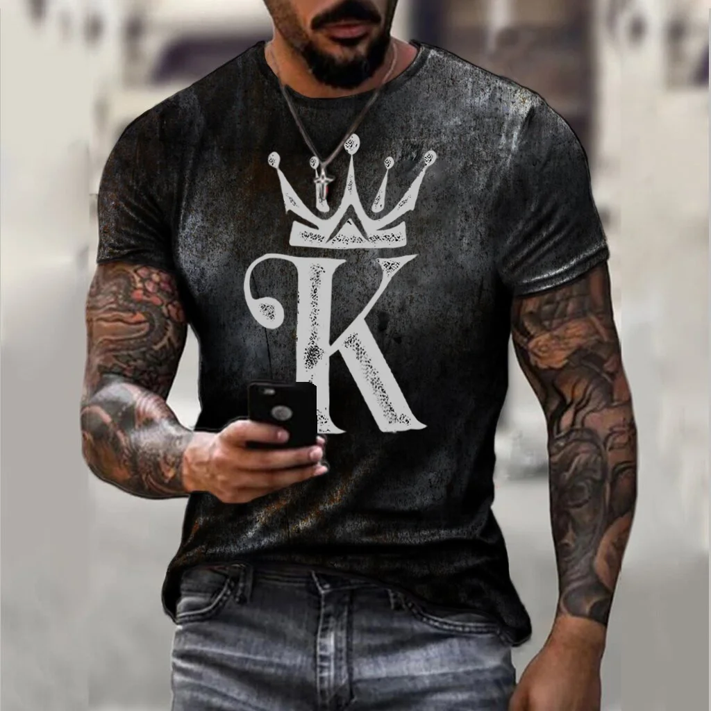 Vintage King K print T-shirt / [viawink] /