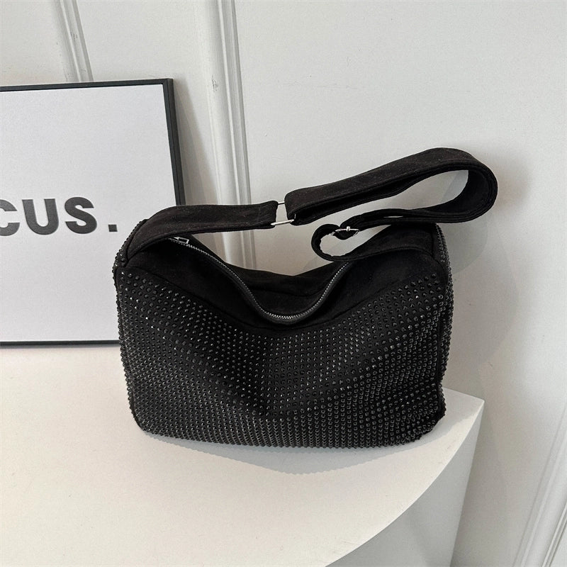 Women’s Pu Leather Solid Color Preppy Style Square Zipper Shoulder Bag