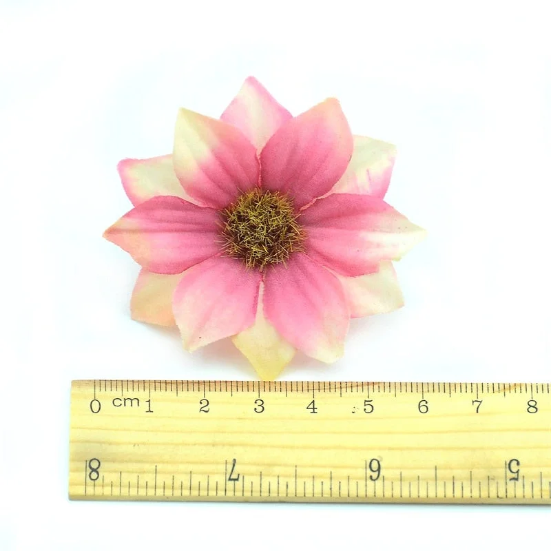 30pcs  Cheap 5.5cm Mini Gerbera Artificial Rose Rose Flower Head  Wedding Decoration DIY Wreath Accessories Craft Fake Flowers