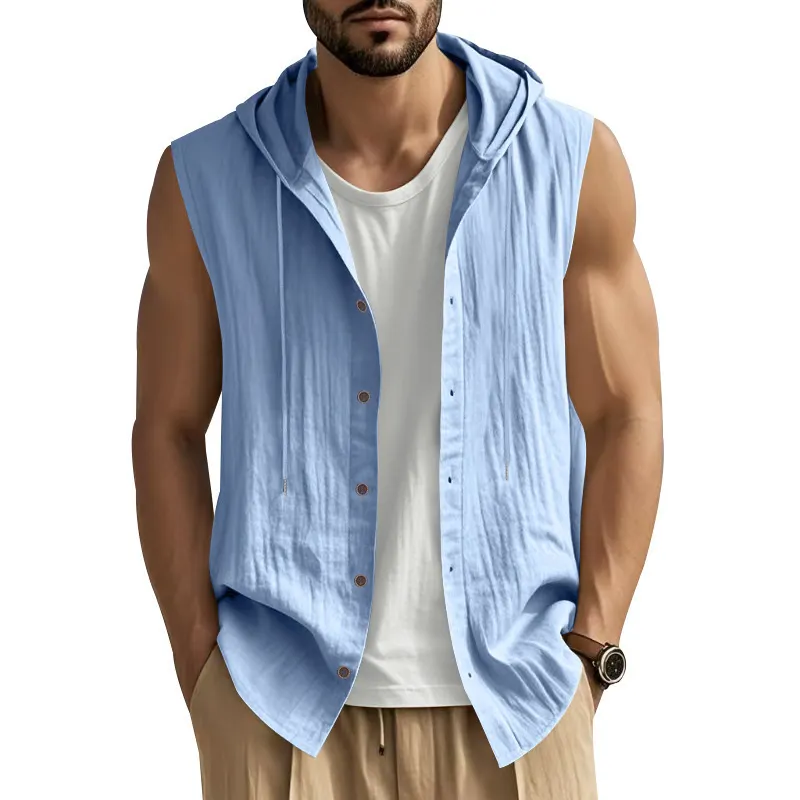 Men's Holiday Linen Shirt & Vest-INSPIREUSE