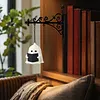 Ghost Bookshelf Lantern Hidden Metal Clip Warm Amber Light USB Rechargeable