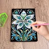 (US Local)Flower Special Shaped Diamond Painting Journal Notebook for Adults Students