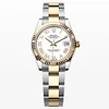 Lady's Rolex 31mm Datejust M278273-0001 Two Tone Yellow Gold on Oyster with White Roman Dial Super clone