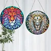 2pcs DIY Lion Diamond Art Window Hanging Pendant Door Decoration