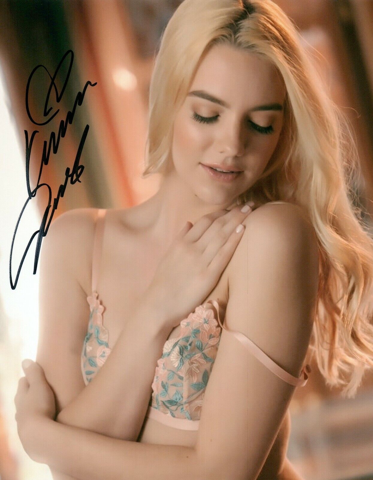 Kenna James Super Sexy Hot Adult Model Signed 8x10 Photo Poster painting COA Proof 77B