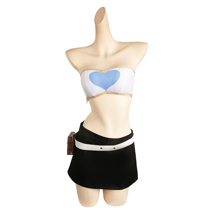 Lucy Heartfilia Blue Heart Dress Set Outfits Cosplay Costume Halloween Carnival Suit