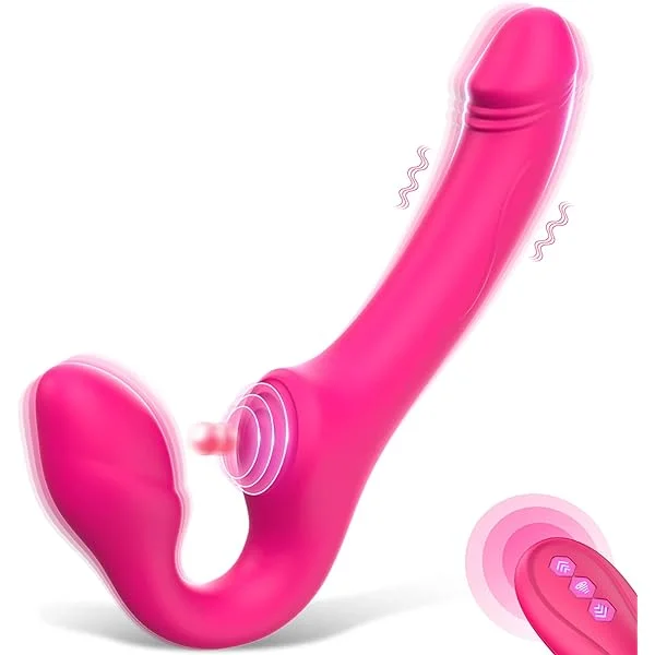Strapless Strap-On G-Spot Dildo Vibrator 