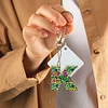 DIY Pocket Mirror Handmade Gem Keychains Letters Lady Bag Pendant 60x70mm (K)