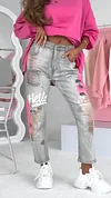 Women's Street Graffiti Casual Jeans