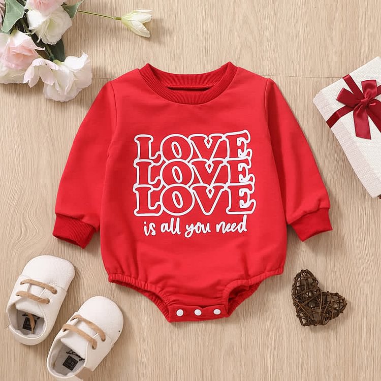 LOVE IS ALL YOU NEED Baby Heart Newborn Bodysuit