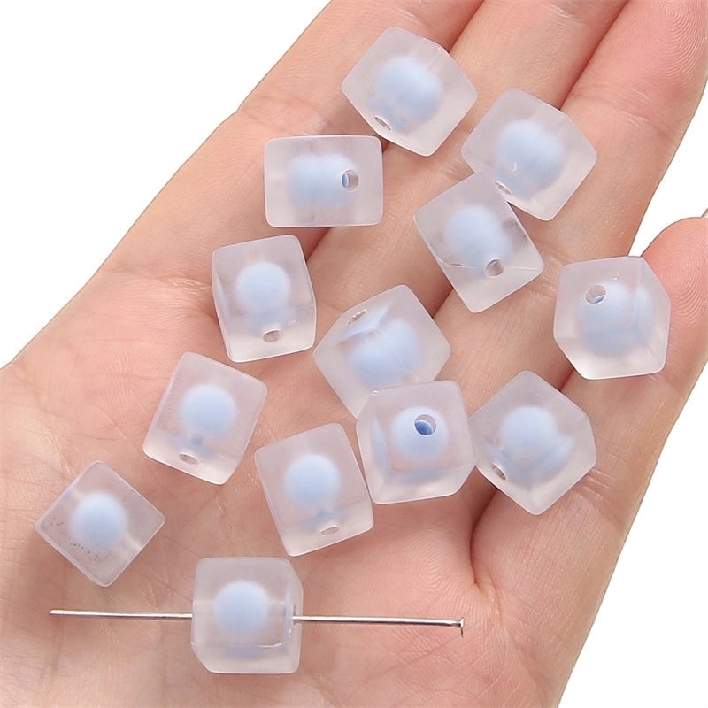 10 PCS/Package 10 * 10mm Hole 3~3.9mm Arylic Square Beads