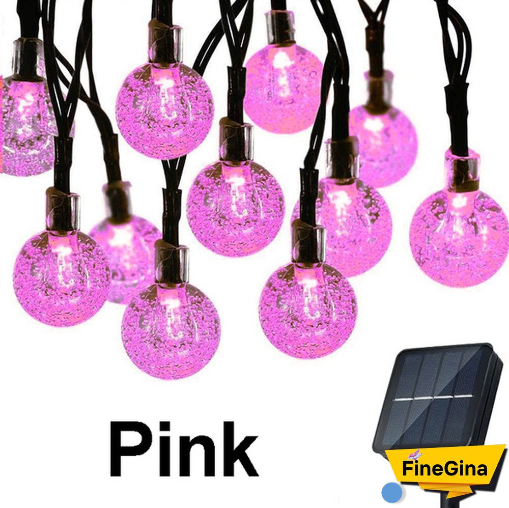 Solar String Lights Garden Outdoor String Lights Waterproof Crystal Ball Fairy Lights, Decoration Lighting for Home, Garden, Patio, Yard, Christmas