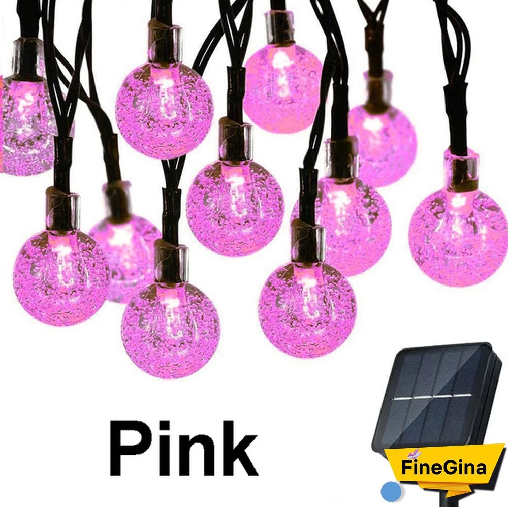 Solar String Lights Garden Outdoor String Lights Waterproof Crystal Ball Fairy Lights, Decoration Lighting for Home, Garden, Patio, Yard, Christmas