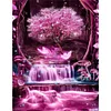 Diamond Painting-DIY Full Round Drill Purple Tree