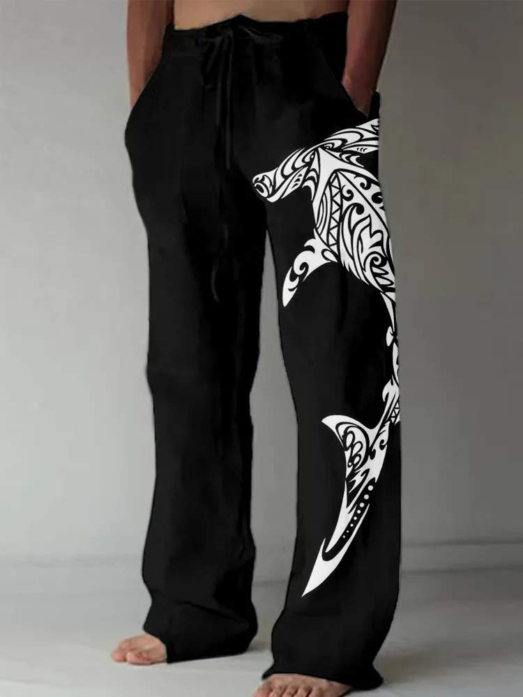 Ocean Hammerhead Shark Art Casual Pants