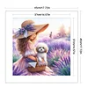 Girl Printed Cross Stitch Kit 40x40cm DIY 11CT Embroidery Craft Set Home Decor