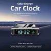 Solar/USB Car Dashboard Clock with Time/Date/Temperature Display Vehicle Electronic Clock for Car Truck Office Home and Outdoor Camping
