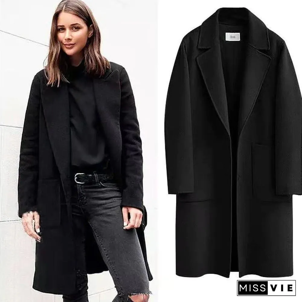 Long Loose Thick Wool Coat