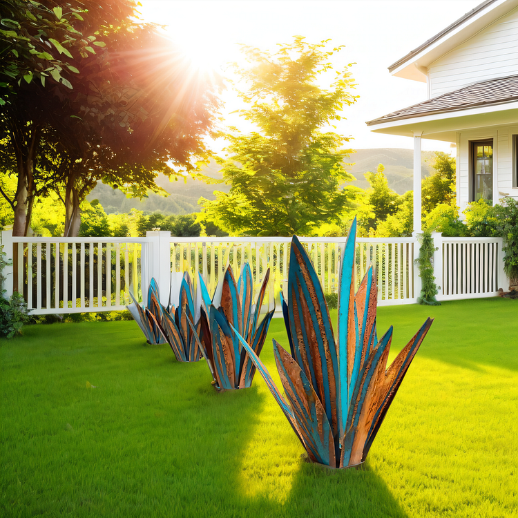 Metal Agave Yard Art Lawn Ornaments Tequila Statue