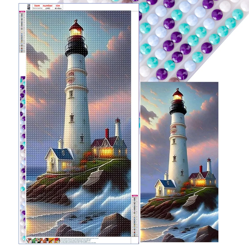 Diamond Painting - Full Round Drill - Lighthouse(40*80cm)