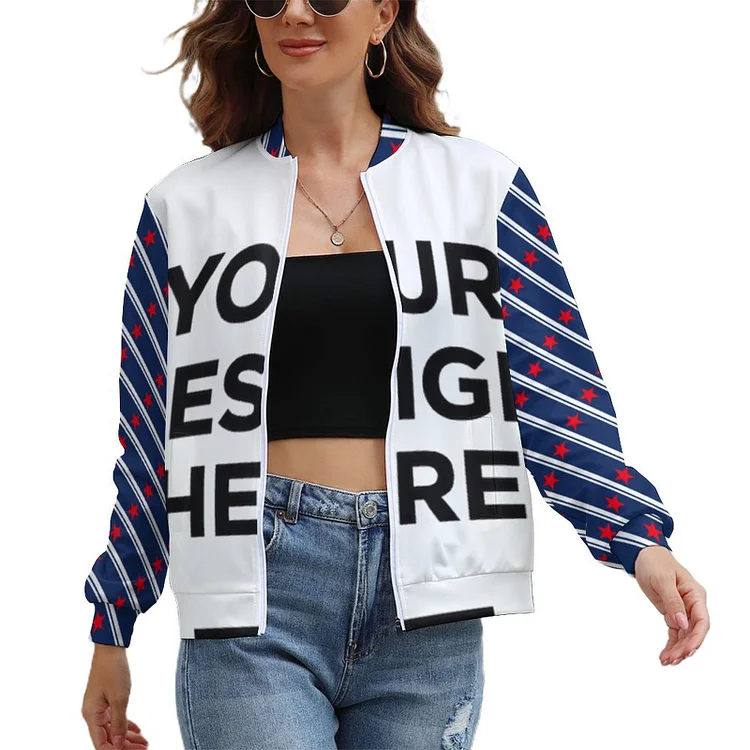 Personalized  Design Women's Women's Zipper Jacket Multiple Images