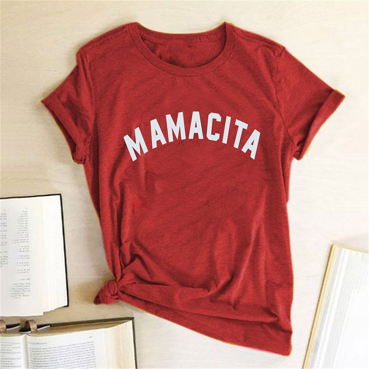 Amacita Letter Printed Women's Summer Funny T-Shirt Mama Life Tee Shirts Femla GiftFor Mom Spanish Tops Women 2022 DropShipping - Life is Beautiful for You - SheChoic