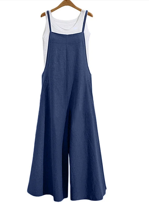 Uveng Trousers Loose Solid Color Wide Dresses