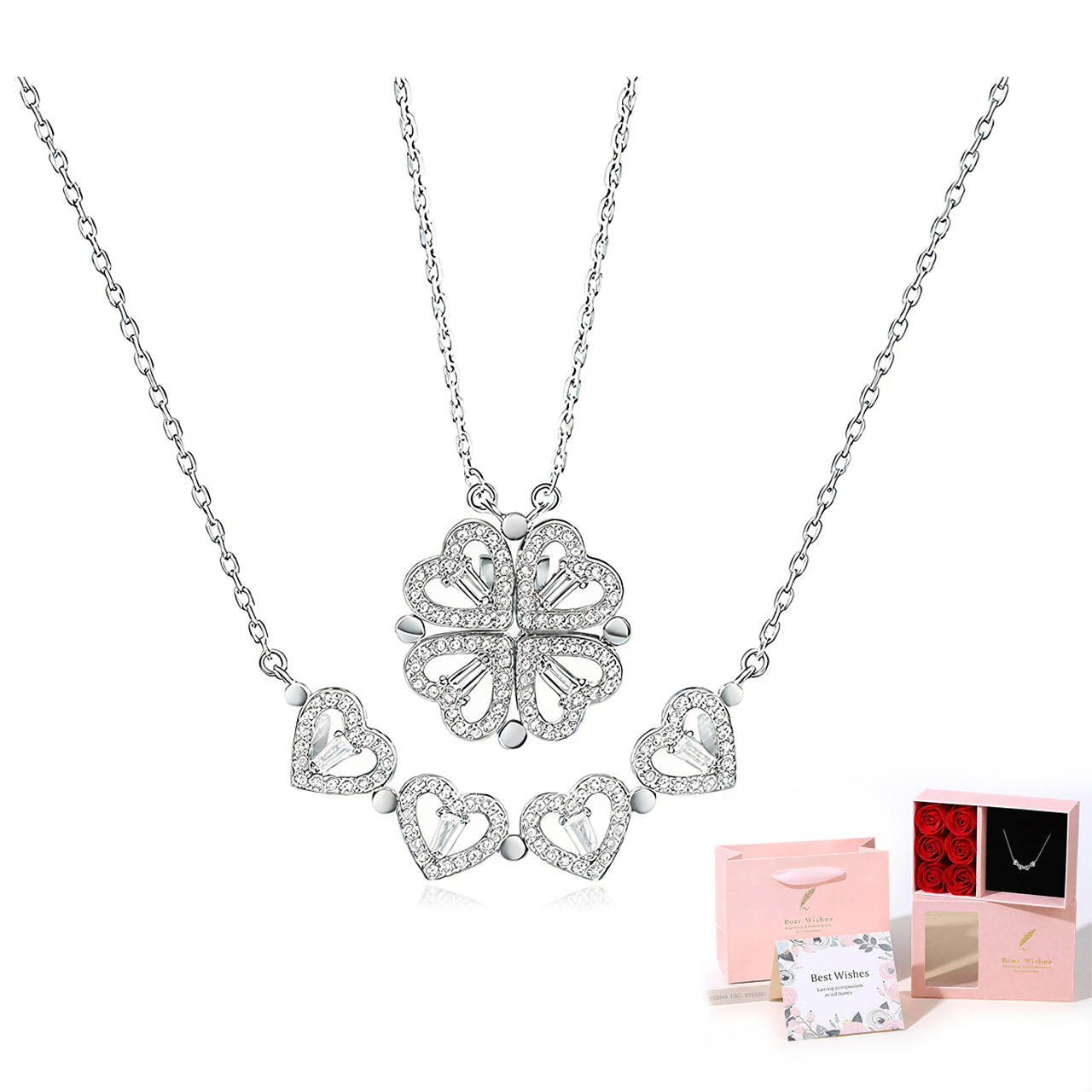 B79 磁力式 四つ葉クローバーネックレス | GIFTUUの ブランド