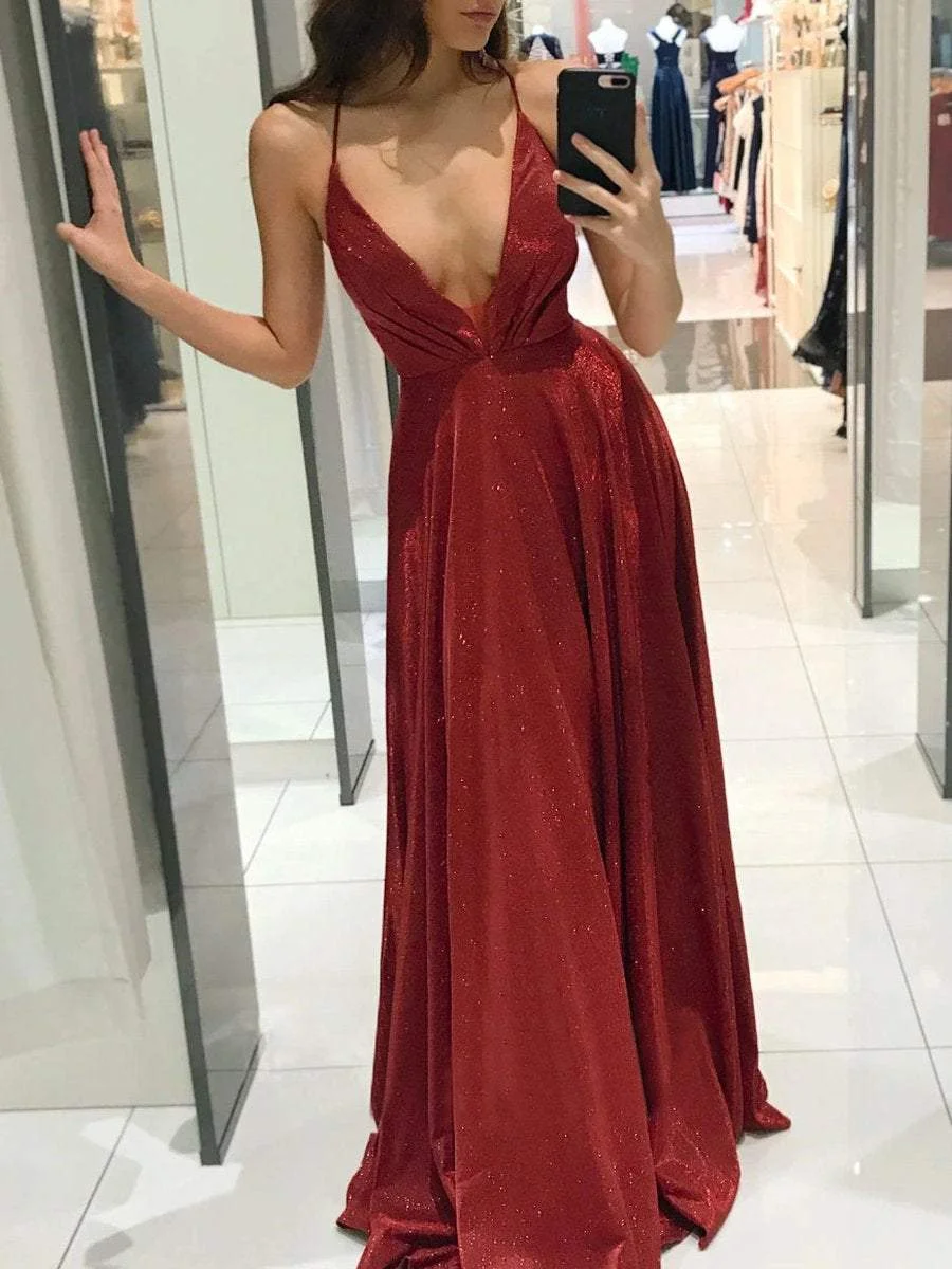 Sexy Deep V Backless Sling Dress