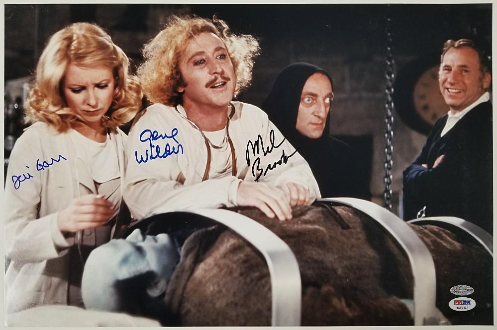 GENE WILDER Young Frankenstein Cast x3 Signed 12x18 Photo Poster painting #2 BROOKS + GARR PSA