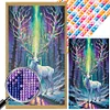 uk.everydayedeals (Limited Stock)Diamond Painting - Square AB Drills - Xmas Aurora Elk(45*75cm)