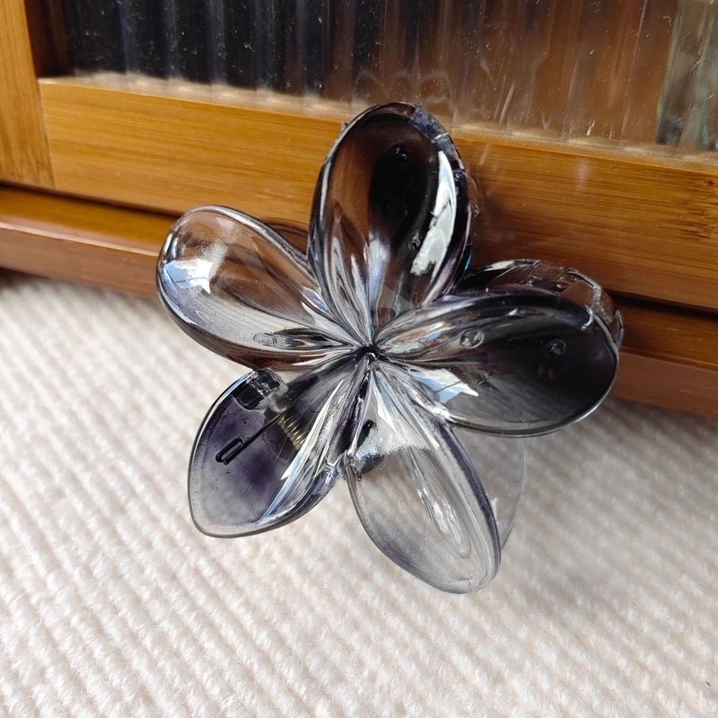 Egg Flower Hairpin Transparent AB Color Grab Hair Shark Clip Gradient Hair Grab Advanced Hair Accessories