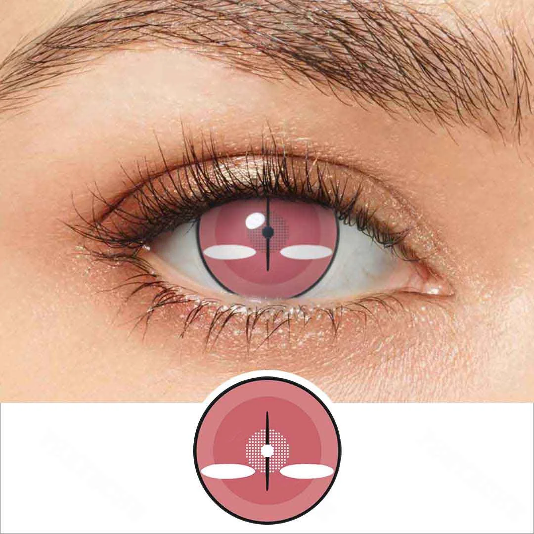 Demon Nezuko Pink Halloween Cosplay Contacts