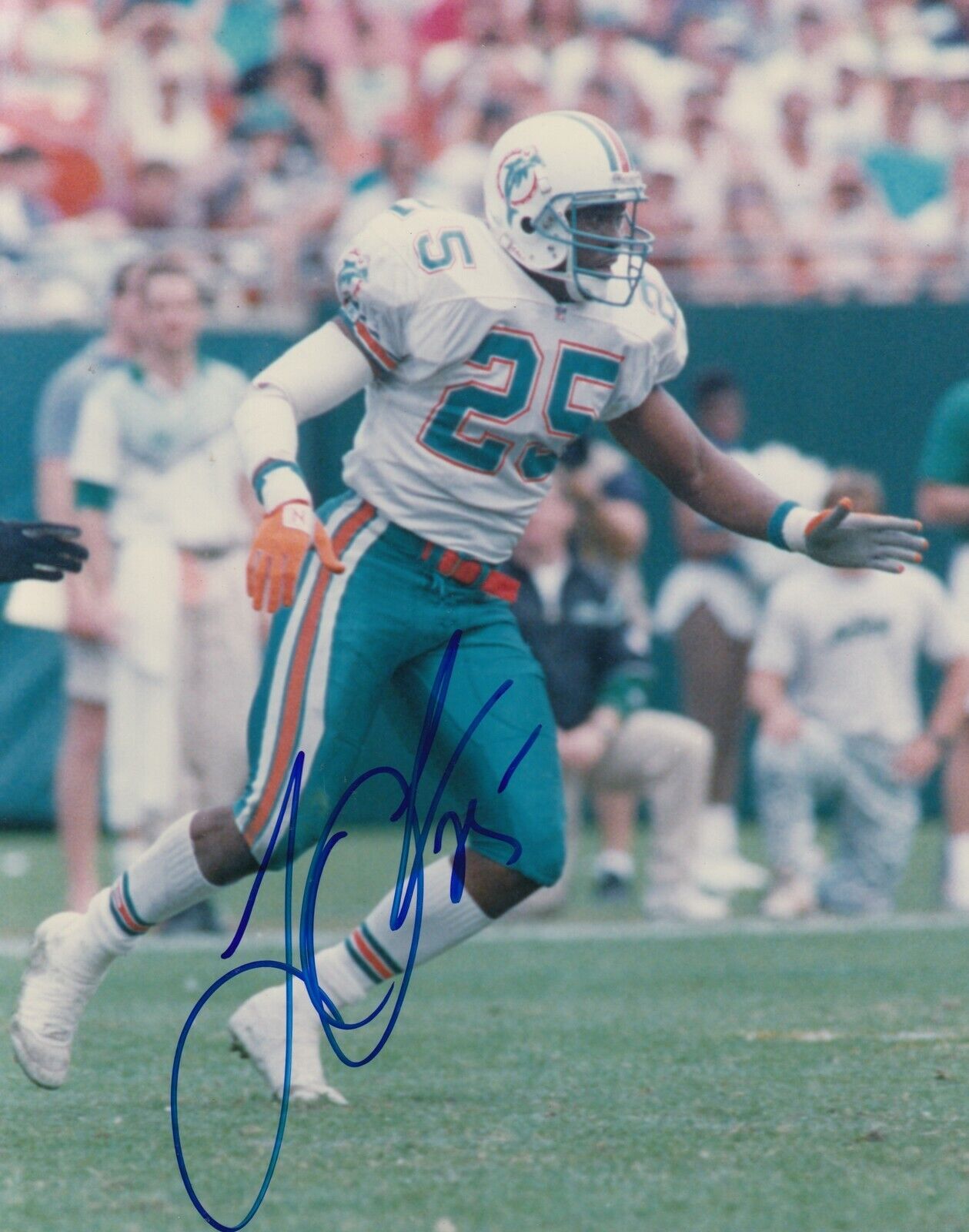 Louis Oliver #10 8x10 Signed Photo Poster painting w/ COA Miami Dolphins 032419