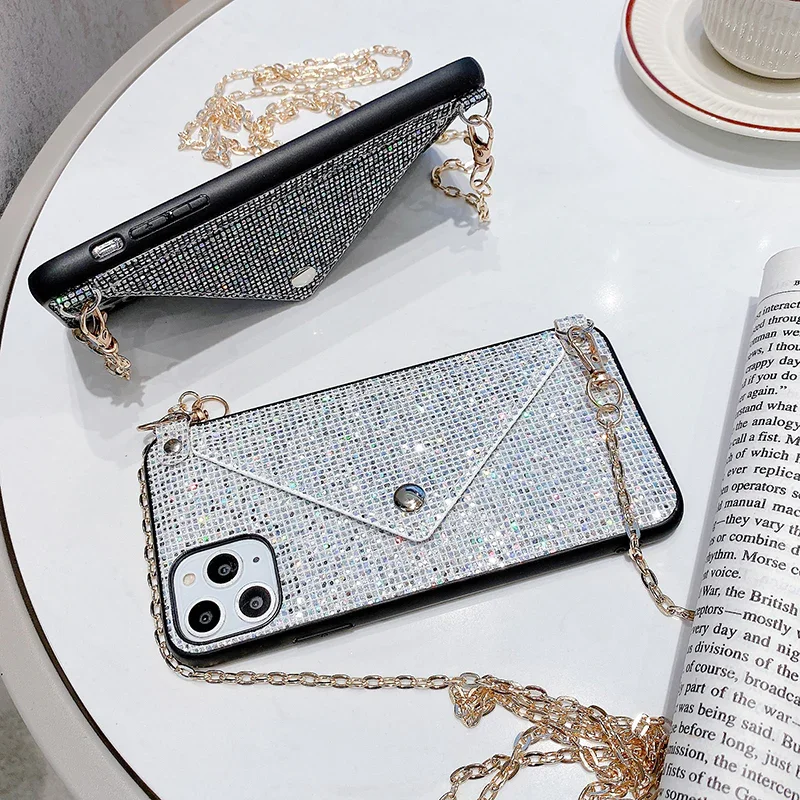 For iPhone 13/14 Luxury Flash Wallet Phone Case