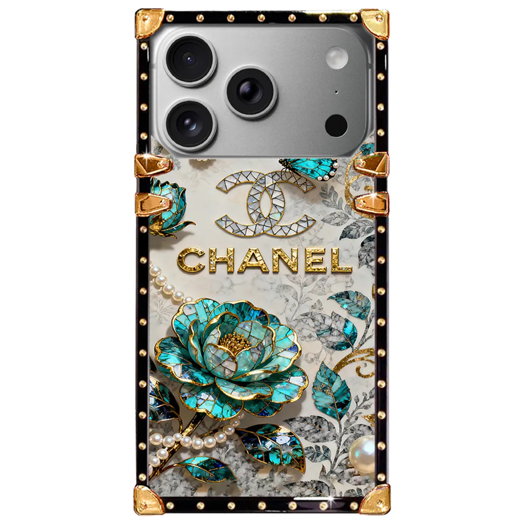 Aesthetic Chanel Pearl Camellia Trunk Case | Luxury 3D Floral Designer Phone Cover